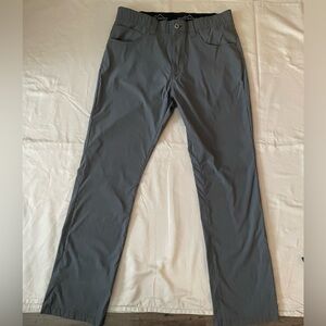 Eddie Bauer Men's Charcoal Nylon Pants 34/32 Lightweight Straight Leg